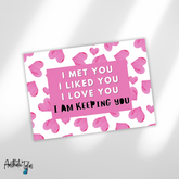 I Am Keeping You | Postcard